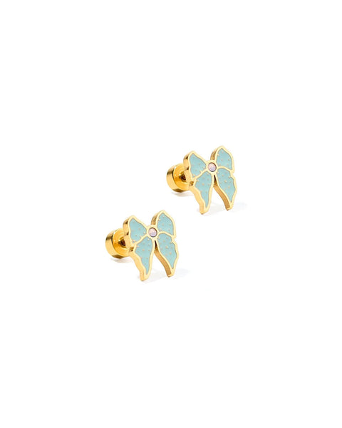 LINNY CO Screwback Stud Earrings - Finley Bow