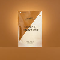 NOTES Sustainable Candle Refill Kit - Amber & Tobacco Leaf