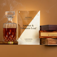 NOTES Sustainable Candle Refill Kit - Amber & Tobacco Leaf