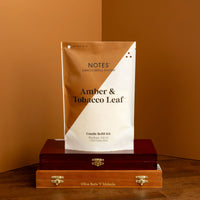 NOTES Sustainable Candle Refill Kit - Amber & Tobacco Leaf