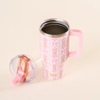 The Darling Effect Oh So Fancy Pink 20 oz Lifestyle Flip Straw Tumbler