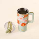 The Darling Effect Bouquet Beauty Sage 20 oz Lifestyle Flip Straw Tumbler