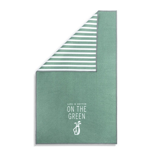 On the Green Men's Green Absorbent Double Sided Towel