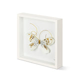 White & Gold Butterfly Wall Art