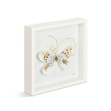 White & Gold Butterfly Wall Art