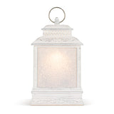 Nativity Figures Lit Musical Silver USB Snow Globe Lantern