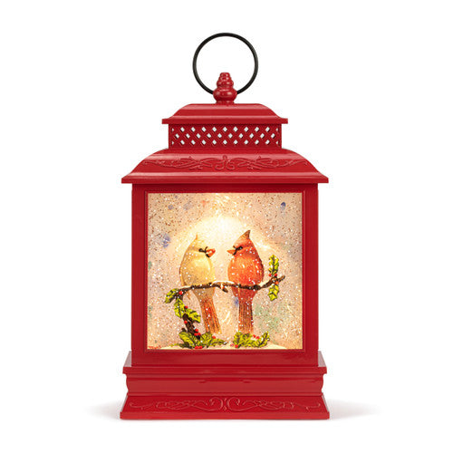 Christmas Cardinals Lit Musical Lantern