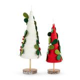 Felt Red Tee with Holly