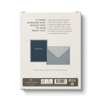 Thank You - QUILTED NAVY
10 Thank You Note Cards