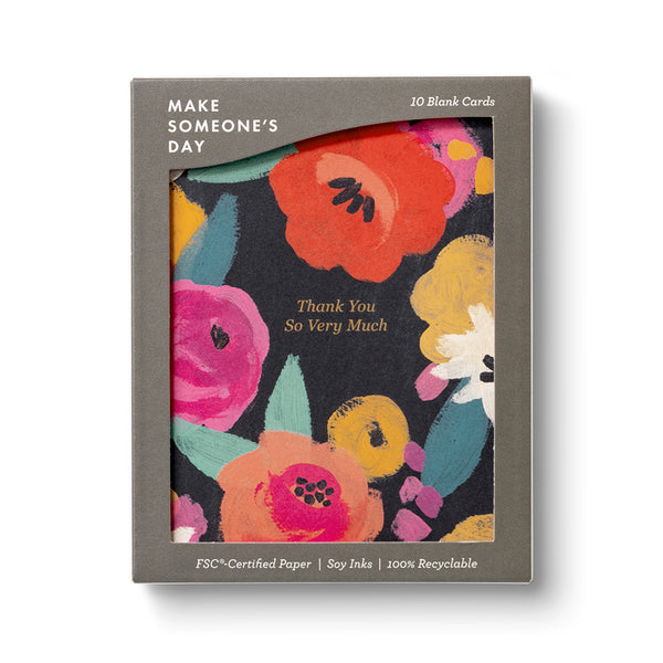 Thank You MIDNIGHT BLOOMS
10 Boxed Blank Note Cards