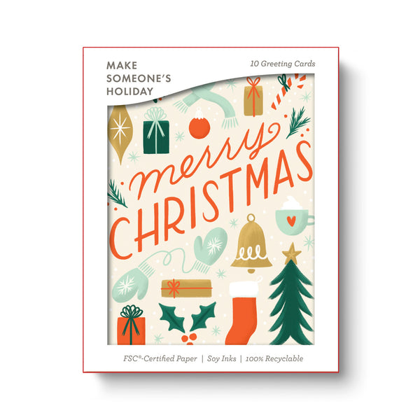 MERRY BAUBLES: MERRY CHRISTMAS
10 Holiday Note Cards