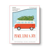 FESTIVE TREE TRANSPORT: PEACE, LOVE & JOY
10 Holiday Note Cards