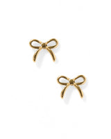 Screwback Stud Earrings - Sadie Bow Gold