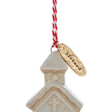 Blessed Cream Church Shaped Ornament
