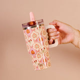 The Darling Effect Patchwork Pumpkins 20 oz Lifestyle Flip Straw Tumbler