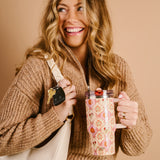 The Darling Effect Patchwork Pumpkins 20 oz Lifestyle Flip Straw Tumbler