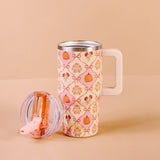 The Darling Effect Patchwork Pumpkins 20 oz Lifestyle Flip Straw Tumbler