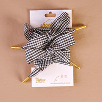 The Darling Effect Gingham Black Step It Up Shoelaces