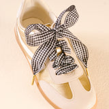 The Darling Effect Gingham Black Step It Up Shoelaces