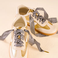 The Darling Effect Gingham Black Step It Up Shoelaces