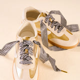 The Darling Effect Gingham Black Step It Up Shoelaces