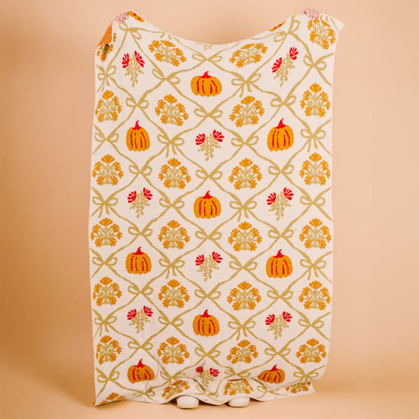 The Darling Effect Patchwork Pumpkins Cozy Dreams Luxe Blanket