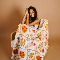 The Darling Effect Patchwork Pumpkins Cozy Dreams Luxe Blanket