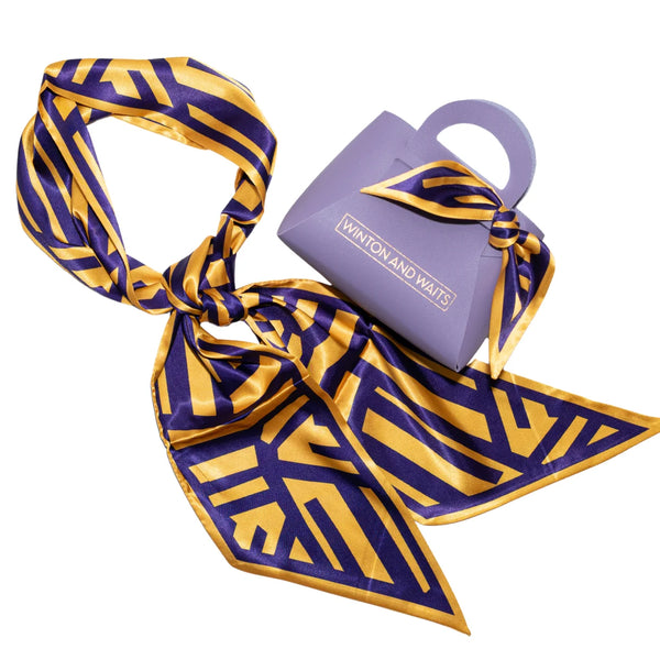 Winton + Waits GAME DAY ACCESSORY SCARF - PURPLE & GOLD