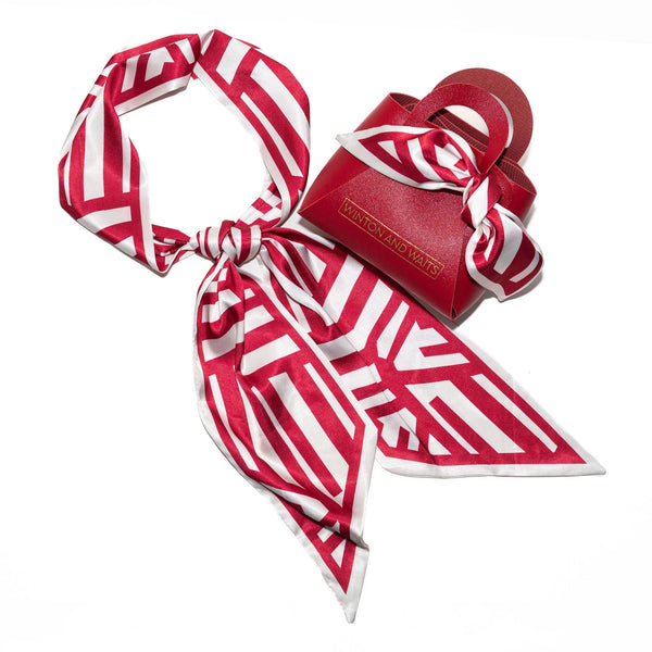 Winton + Waits GAME DAY ACCESSORY SCARF - RED & WHITE