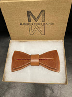 Buck Brown Leather Bow Tie