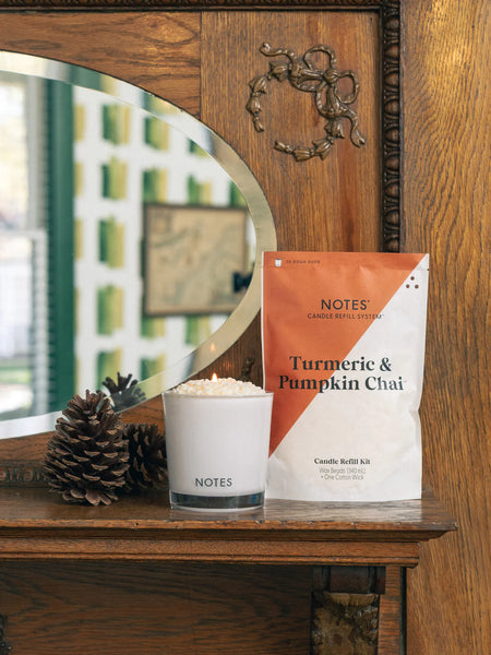 NOTES Turmeric & Pumpkin Chai Sustainable Candle Refill Kit