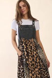 Leopard Print Overall Maxi Dress
