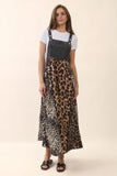 Leopard Print Overall Maxi Dress