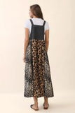 Leopard Print Overall Maxi Dress