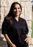 Grace + Emma Butter Soft V-Neck Top Black Set