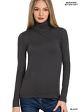 Zenana Microfiber Mock Neck Top 9094