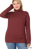 Zenana Plus Microfiber Mock Neck Top 2055