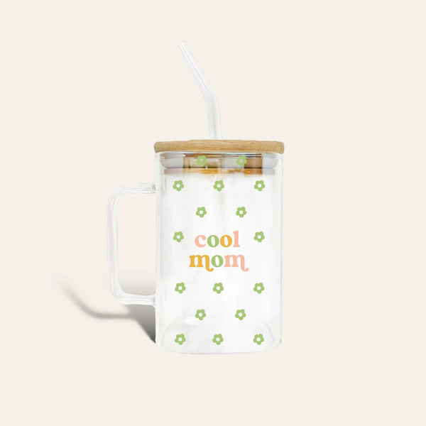 Cool Mom Glass Cup with Handle