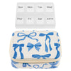 TRAVEL PILL CASE with BLUE BOWS