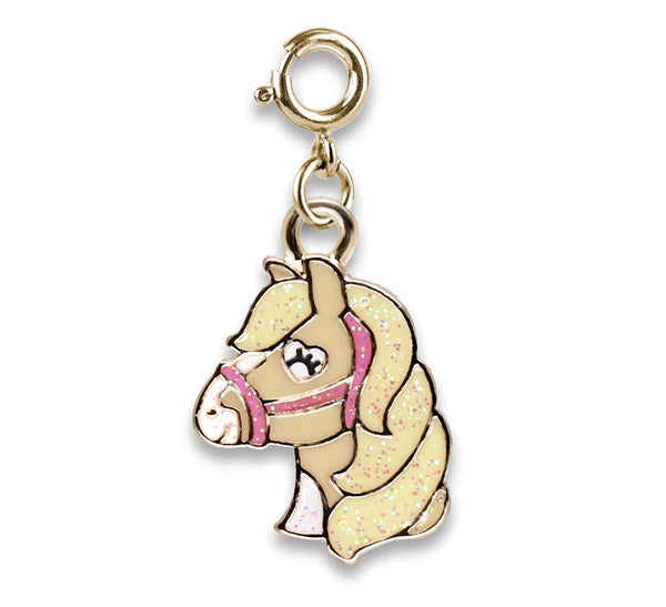CHARM IT! Gold Glitter Horse Charm