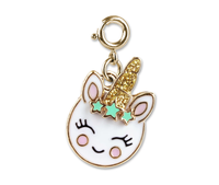 Gold Unicorn Smiley Charm