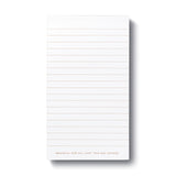 We Do Not Remember Days List Pad
