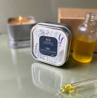 Lavender, Eucalyptus, + Cedar CBD 2-In-1 Lotion Candle Small Tin