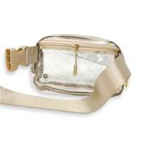 Natural Beige Clear Belt Bag