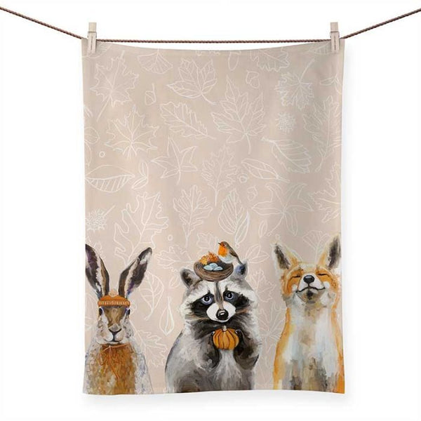 Thankful Racoon Tea Towel