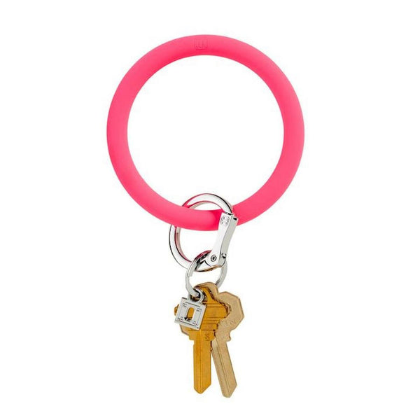 Tickled Pink Silicone Big O Key Ring