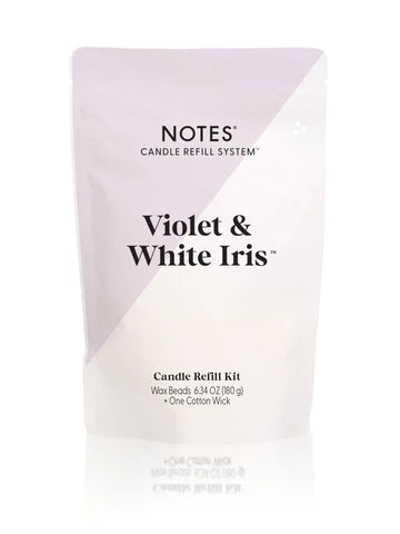 Notes Candle Refill Kit Violet & White Iris