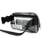 Midnight Black Clear Belt Bag
