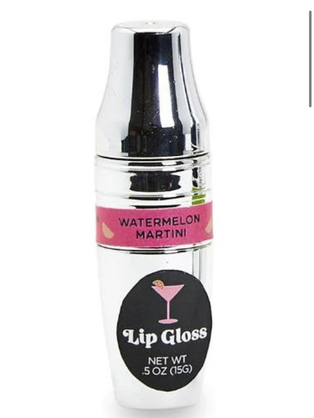 Watermelon Martini Happy Hour Cocktail Shaker Lip Gloss