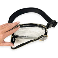 Midnight Black Clear Belt Bag